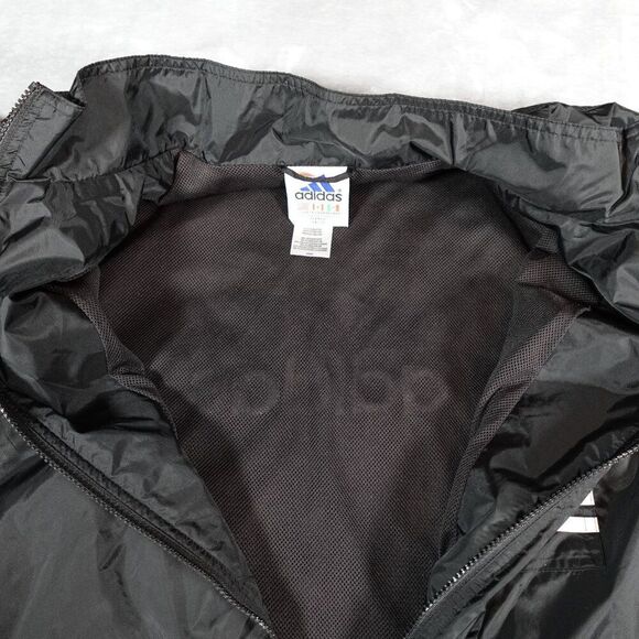 Vintage Adidas Windbreaker Jacket Coat Mens XL Embroidered Logo Black 90s - Picture 8 of 11